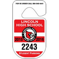 Rounded Hang Tag Parking Permit (.015" White Polyethylene)